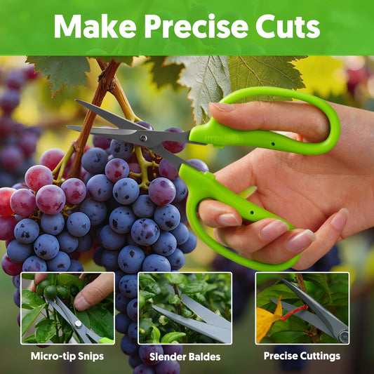 Electric Bud Trimmer with Garden Trimming Scissors, Bulk Precise Trimming Tool Set