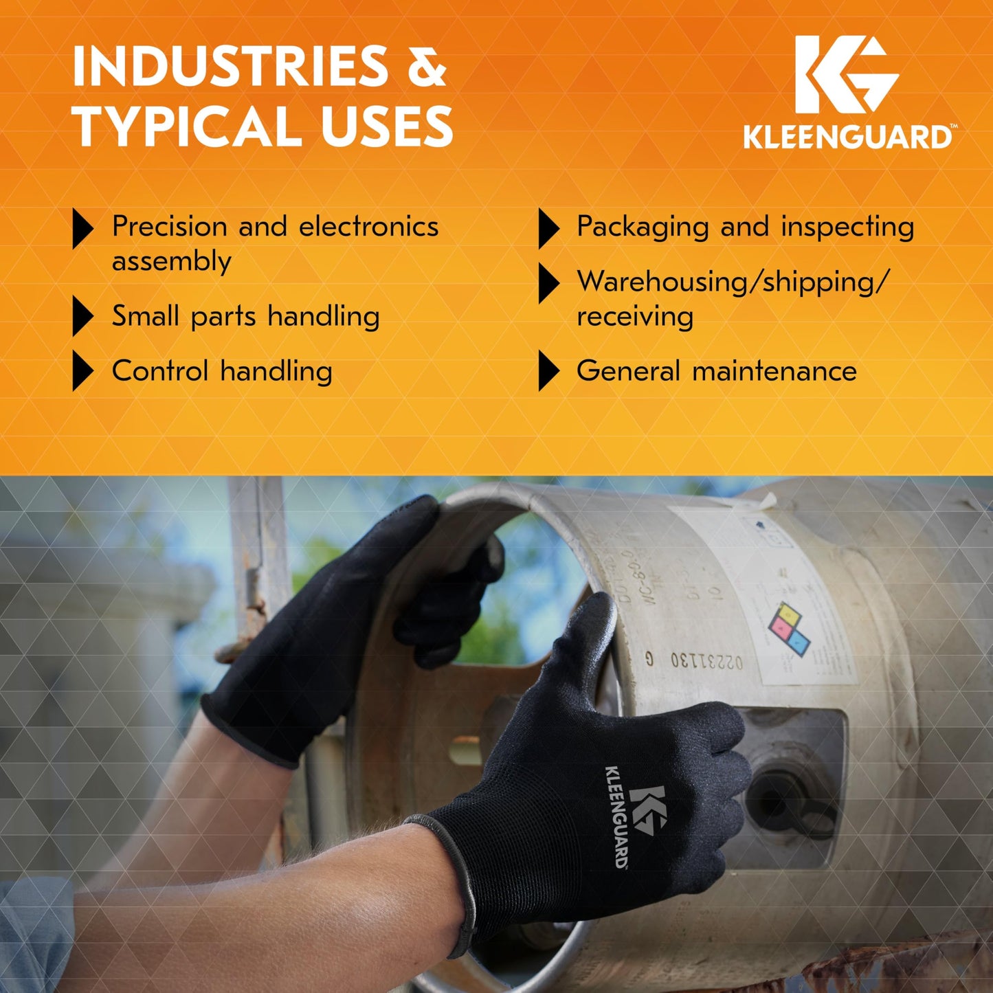 KLEENGUARD G40 Polyurethane Coated Gloves (13840), Size 10 (XL), High Dexterity, Black, 12 Pairs / Bag, 5 Bags / Case, 60 Pairs