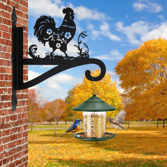 Plant Hanger Outdoor & Indoor, Chicken Decor Hanging Basket Hooks, Wall Hangers for Hanging Plant, Flower Basket, Bird Feeder, Lantern, Wind Chimes, Chicken Coop Accessories-Patio, Garden, Home Decor