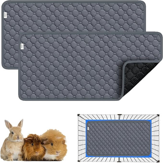 Guinea Pig Cage Liners,Washable Guinea Pig Bedding for C&C Cage 2x1 2 Pack, Reusable & Anti Slip & Waterproof, Absorbent Guinea Pig Pee Pad for Small Animal, Rabbit, Bunny, Chinchilla