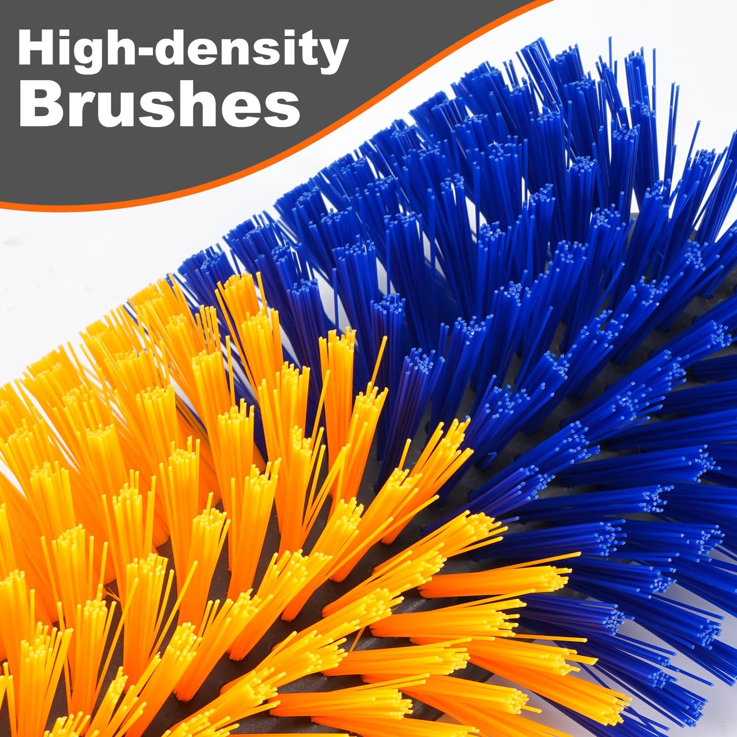 Uross Livestock Scratching Brush 2PCS- Goat Horse Cow Scratching Post for Grooming, 17" x 7.9" Horse Cow Cattle Goat scratcher Brush with 8 Screws for Back Itch Relief & Keep Cleaning, Darkblue&Yellow