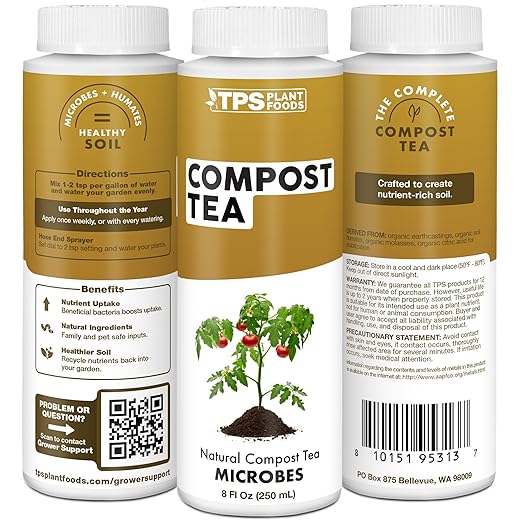 Compost Tea, Boosts Microbial Activity in Gardens for All Plants, 1 Gallon (128 oz)