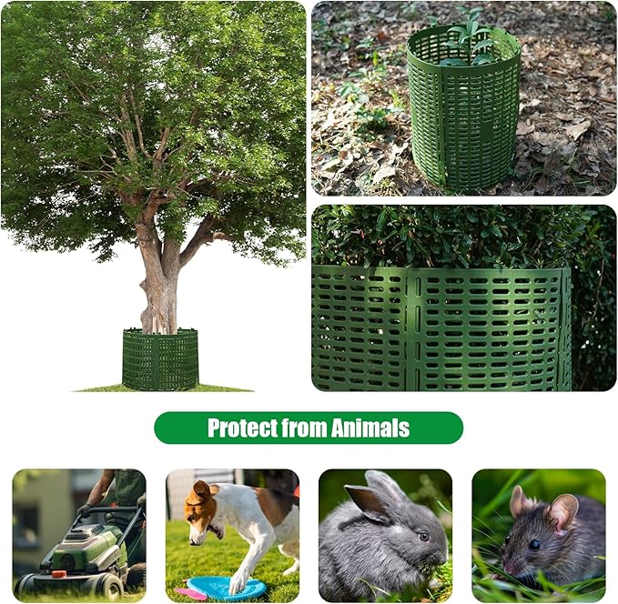 18pcs Tree Trunk Protector, Tree Guards Trunk Protector with Twist Ties, Resizable for Various Size Trees or Plants, Preventing Tree Bark Damage from Pruners, Mowers, and Rodents