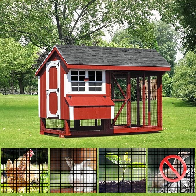 Hardware Cloth 1/2 inch 36 x 100 ft, 19 Gauge Galvanized Chicken Wire Mesh Roll, Rabbit Hutches, Chicken Coops, Tree Guard, Wire Fence Roll, Hardware Mesh