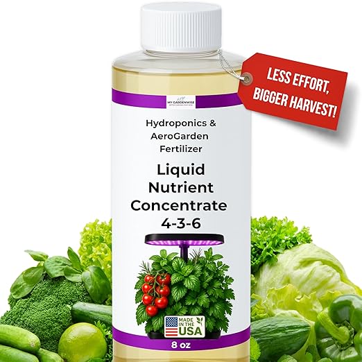 Liquid Plant Food – Hydroponics Nutrients for Indoor House Plants, Tomato, Strawberry, Lucky Bamboo, Lettuce, Vegetable Garden & Herbs – Aero Nutrients Liquid Fertilizer for All Growing Systems (32oz)