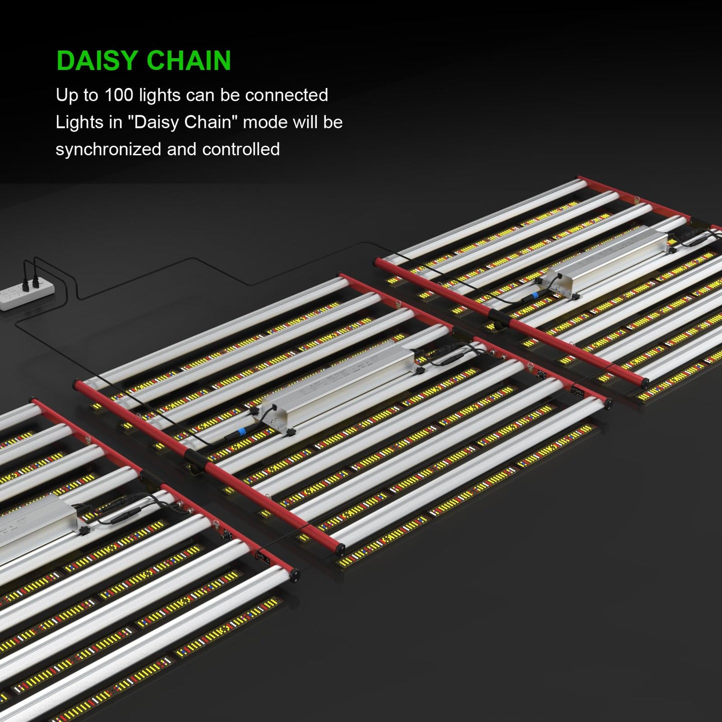 AGLEX 800W LED Grow Lights, Full Spectrum Grow Light with UV IR, Daisy Chain Plant Bar Style Grow Light Foldable & Dimmable for Indoor Growing Commercial Hydroponic Growing Lamp 6x6ft Core Coverage