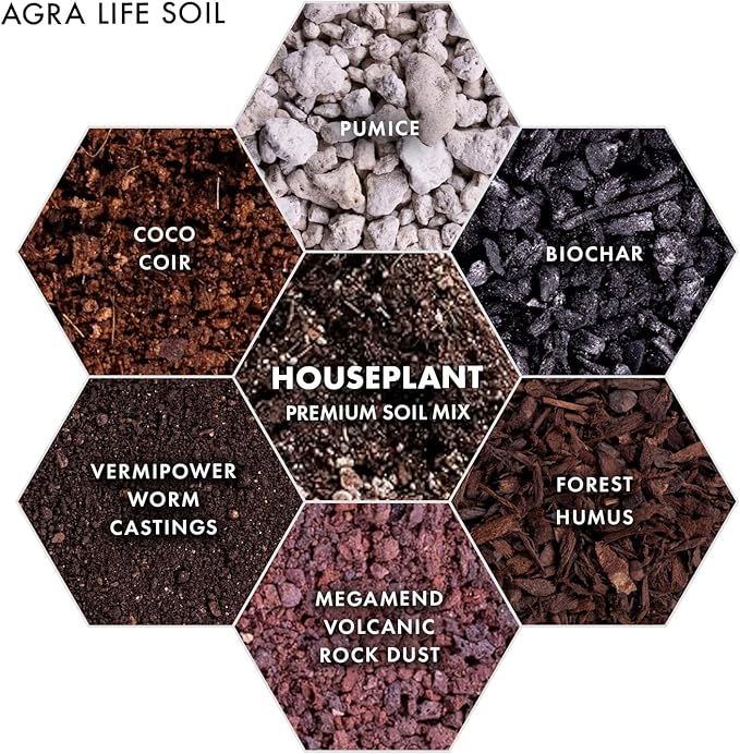 Premium Houseplant Soil Mix for Indoor & Outdoor Plants - Potting Soil for Monstera, Pothos, Snake Plants - Organic Blend for Thriving Growth -Potting Soil Indoor Plants Indoor Plant Soil - 4 Quarts