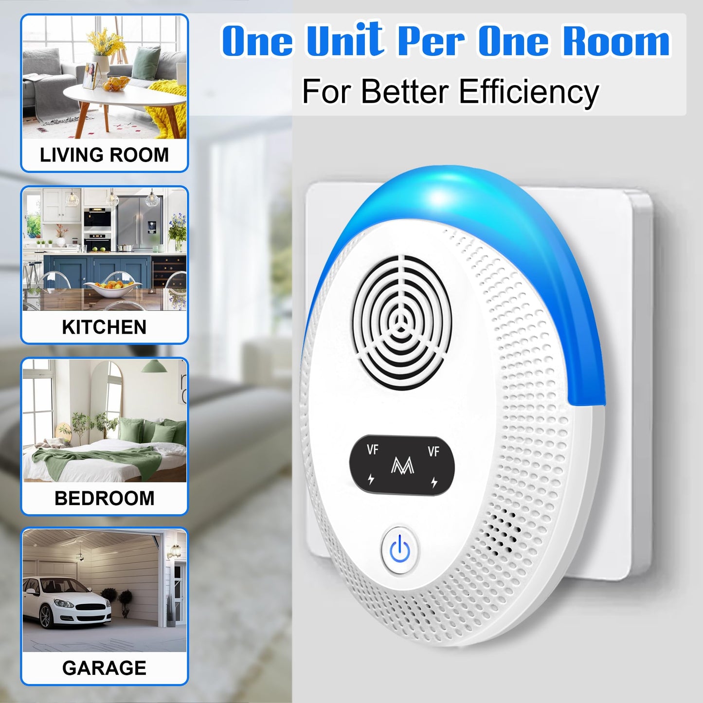 Seozio Ultrasonic Pest Repeller Indoor, Mouse Repellent, Pest Control, Pest Repellent for Home,Kitchen, Office, Warehouse, Hotel 6 Packs