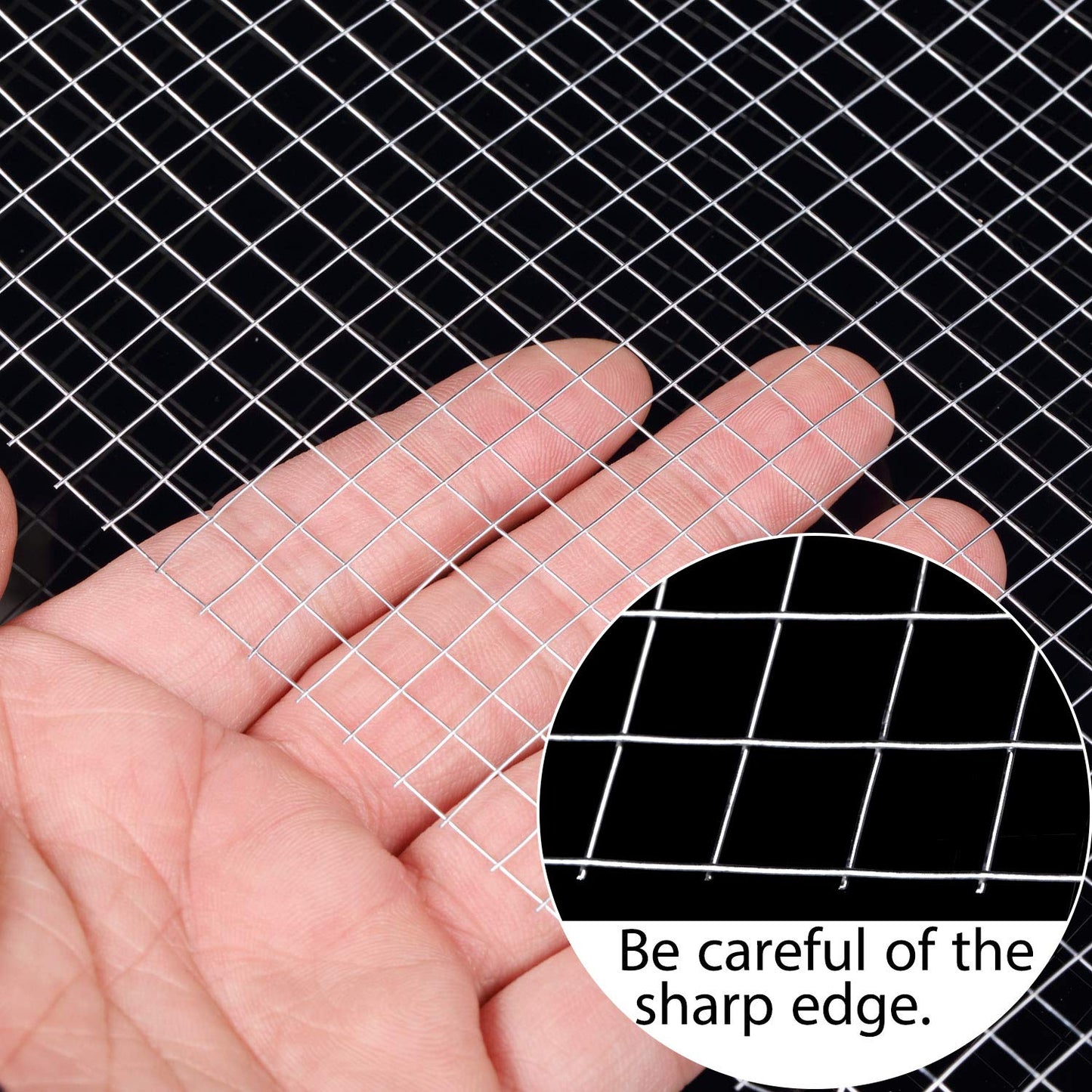 SATINIOR 2 Sheets 13.7 x 40 Inches Chicken Wire Fence Wire Mesh Roll Hardware Cloth Small Galvanized Welded Metal Cage Fence for Crafting Coop Rabbit Snake Poultry Enclosure