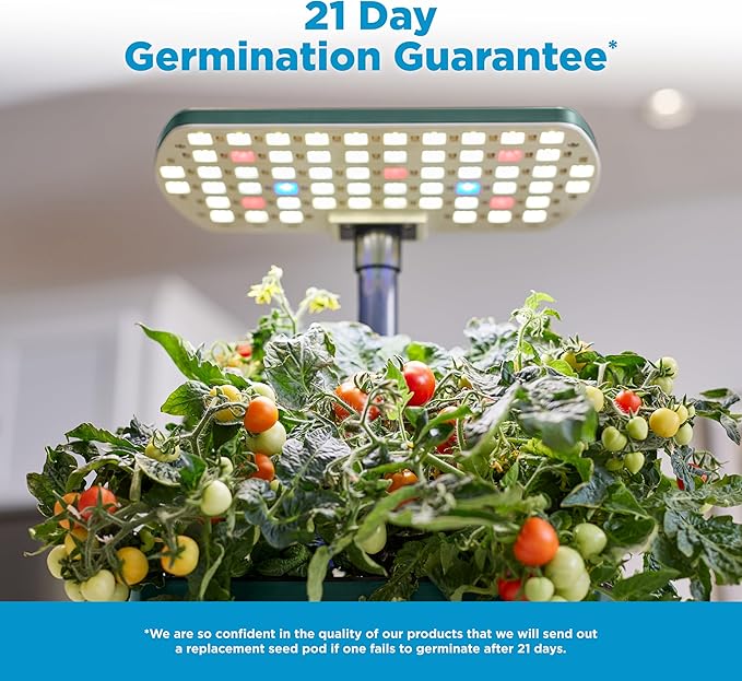 AeroGarden Harvest Lite, Indoor Garden Hydroponic System with LED Grow Light, Holds up to 6 AeroGarden Pods, Green
