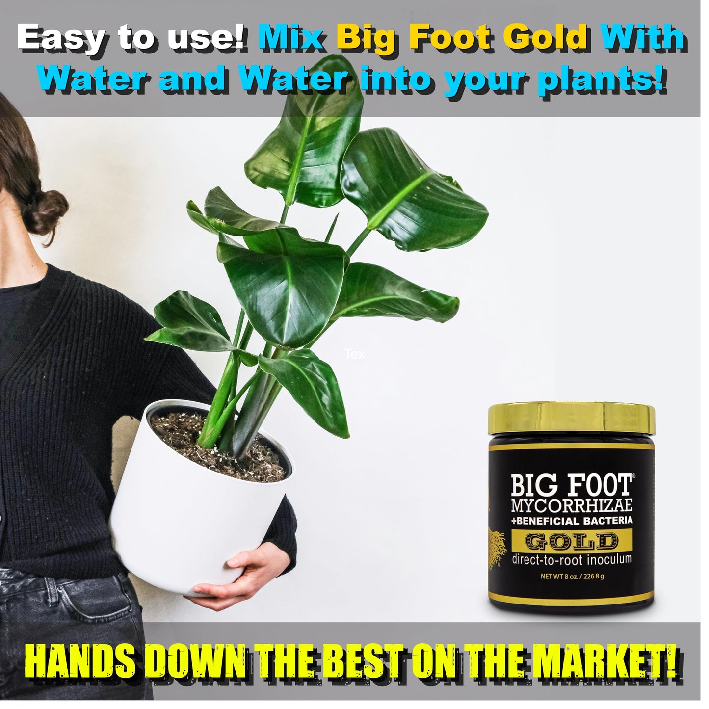 Mycorrhizal Fungi for Massive Plant Roots with Beneficial Organisms by Big Foot - Use During Transplanting, Water in or Hydroponics for All Plants - Gold 32 Ounces