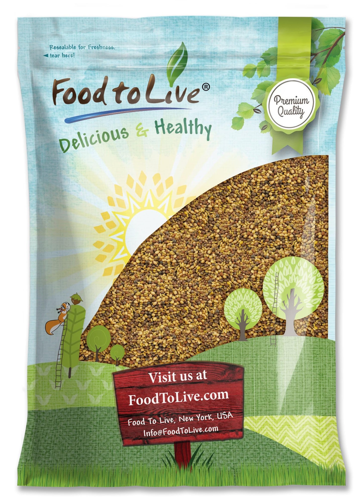 Food to Live - Antioxidant Mix of Sprouting Seeds, 10 Pounds — Broccoli, Clover, Alfalfa, Kosher, Raw, Vegan