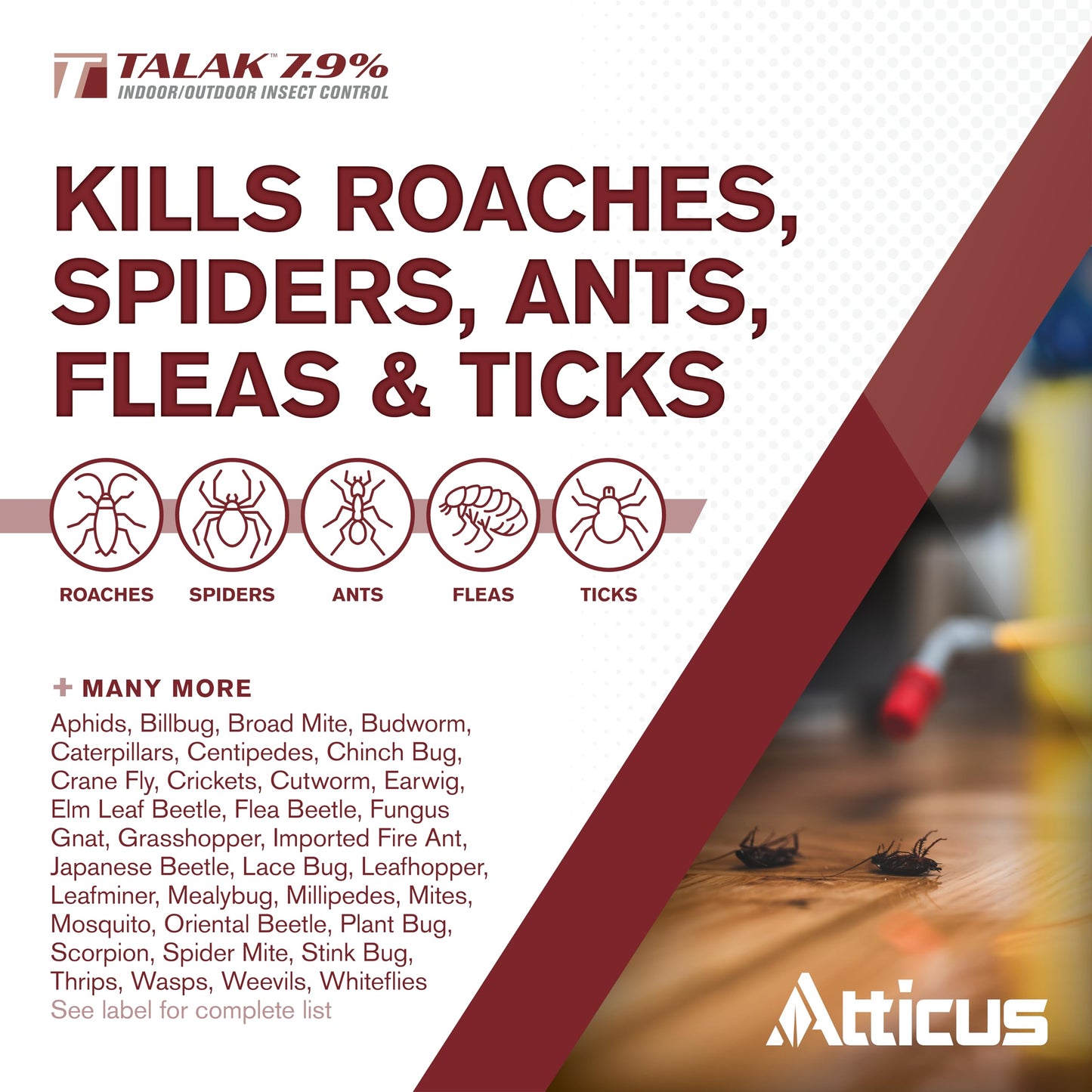 Atticus Talak 7.9% Indoor/Outdoor Insect Control - Bifenthrin Concentrate (1 GAL)