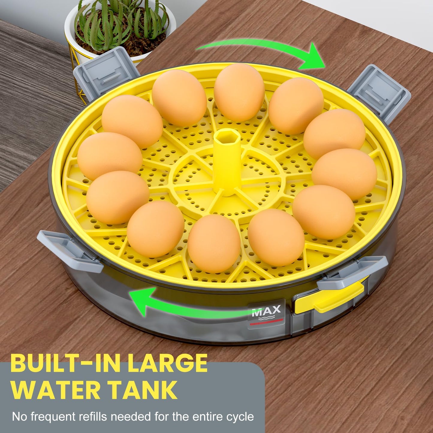 Incubators for Hatching Eggs with Automatic Egg Turner, Temperature Humidity Control, Egg Candler, Large Water Tank, 5 Preset Hatching Modes for Chicken Duck Goose Quail Pigeon Eggs-12 Capacity