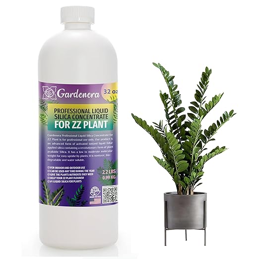 𝐏𝐑𝐎𝐅𝐄𝐒𝐒𝐈𝐎𝐍𝐀𝐋 Liquid Silica Plant Supplement - 32oz - ZZ Plants Liquid Silica Boost Fertilizer - Stronger Stems & Healthy Leaves for Indoor & Outdoor ZZ Plants (Makes 180 Gallons)