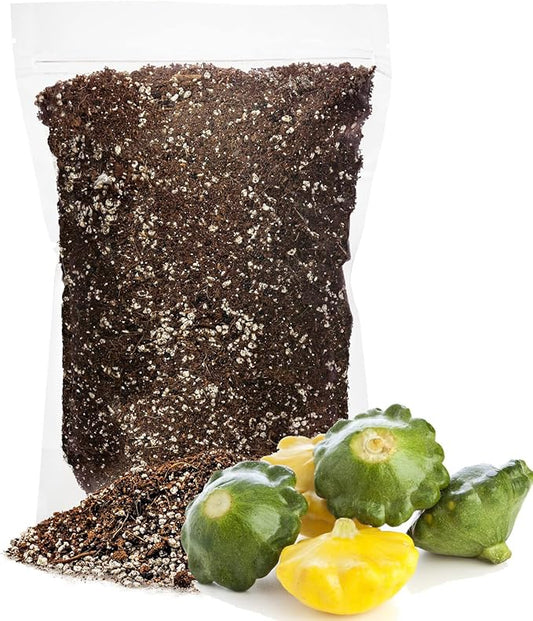 GARDENERA Premium Organic Potting Soil for Pattypans - (5 Quart Bag)