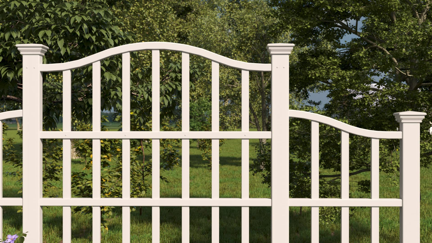 Vita Regency Vinyl Trellis – 107" L x 95" H White Privacy Screen for Climbing Plants & Vines, BPA & Phthalate-Free PVC, Durable Outdoor Lattice, Easy Installation, Garden Décor