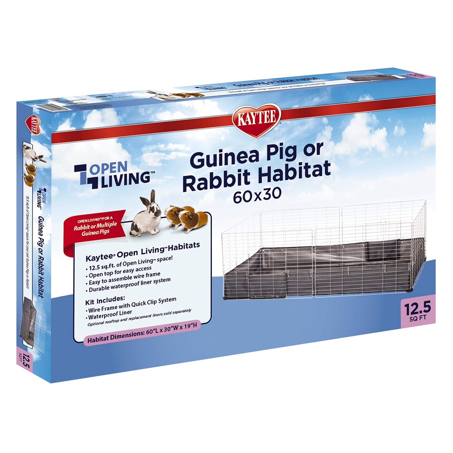 Kaytee Open Living Pet Guinea Pig or Rabbit Habitat, 60" x 30"
