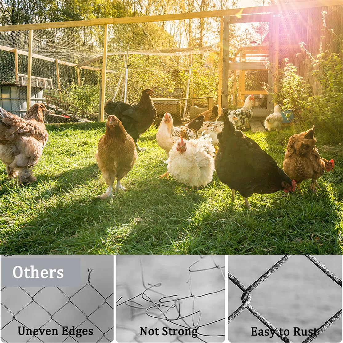 Plastic Chicken Wire Fence Mesh Poultry Fencing 15.7IN x 20FT Plastic Mesh with 25 Twist Ties Hexagonal Chicken Wire Frame Floral Netting for Gardening