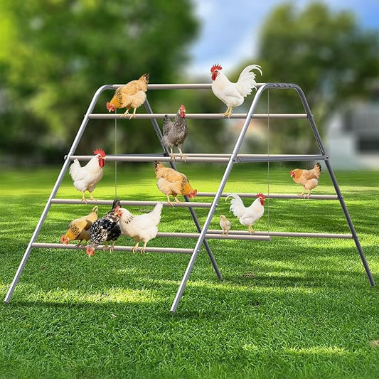 Chicken Coop Roosting Perch Essentials：Perfect for Backyard Poultry, Easy Installation Farm Roost Toys for Chickens(81.7''L x 41.3'' W x 41.7H'')