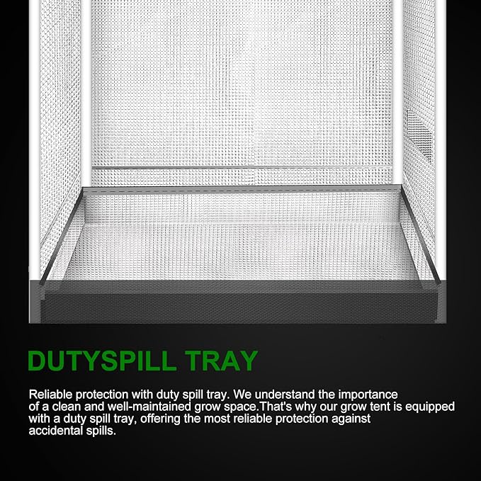 MELONFARM 4x2 Grow Tent, 48"x24"x72'' High Reflective 600D Diamond Mylar Canvas with Observation Window and Floor Tray for Hydroponic Indoor Plant Growing