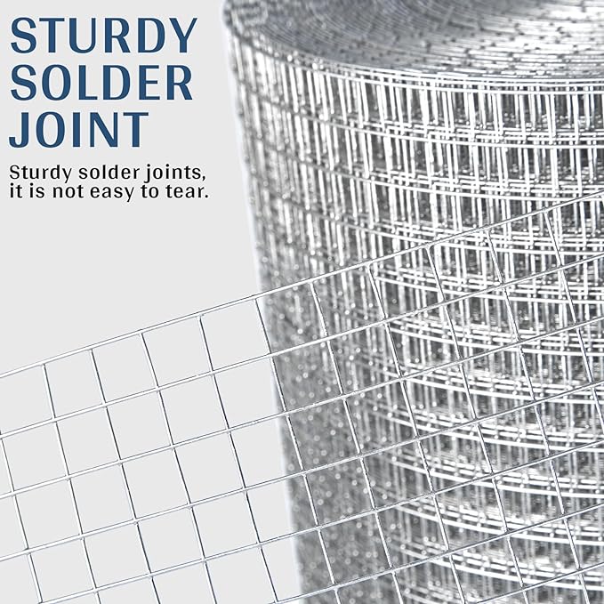 Hardware Cloth 1/4 in. x 4 ft. x 100 ft 23-Gauge, Chicken Wire Fencing, Chicken Wire Mesh Roll, Garden Fencing, Mesh Wire Fencing, Hardware Mesh, Rat Wire Mesh, Wire Fence Roll