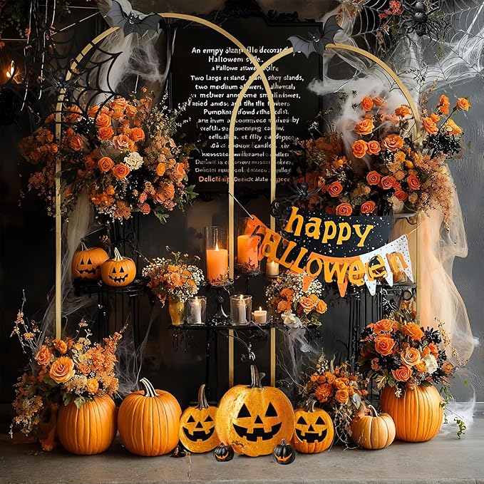 Babenest Gold Arch Backdrop Stand Set of 2, 7.2FT/8FT Metal Arch Wedding Stand, Balloon Arch Frame for Ceremony Birthday Party Bridal Baby Shower Halloween Banquet Decoration