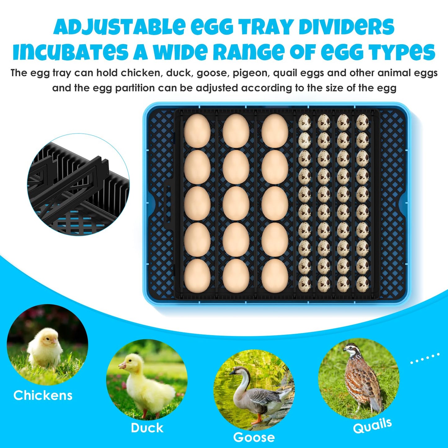 25 Egg Incubator Digital Poultry Hatcher Machine with Automatic Egg Turning, incubators for Hatching Eggs, Temperature & Humidity Control, LED Screen, General Purpose Incubator