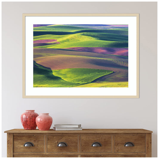 Amanti Art Framed Wall Art Print 30x41 USA, Washington State, Palouse by Terry Eggers, Landscapes Wall Art, Rustic Farmhouse Decor, X-Large Poster Painting Artwork for Living Room, Bedroom