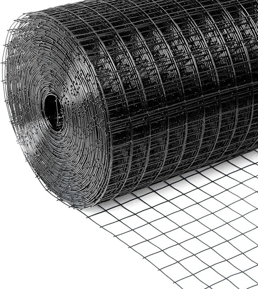 Black Hardware Cloth 1/2inx36inx100ft, 19GA, Chicken Wire Fencing Roll, Black Chicken Wire Mesh, Vinyl PVC Coated Welded Wire Mesh for Chicken Coop Barrier, Rabbit Snake Poultry Fences