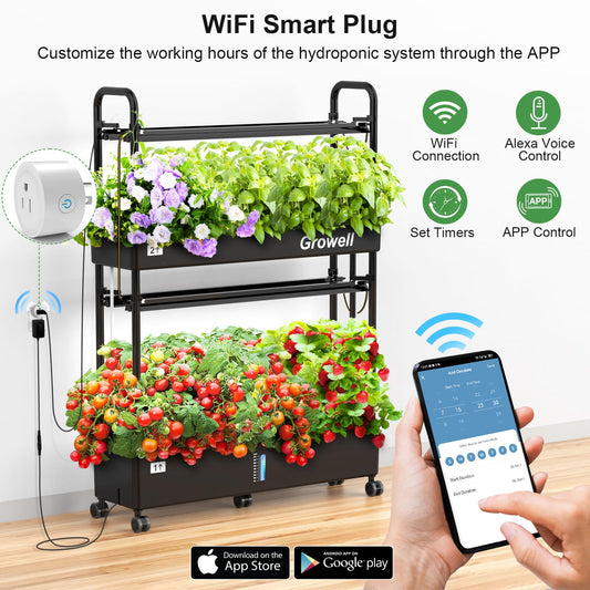 Growell 17 Pods & 60 Pods Hydroponics Growing System Kit