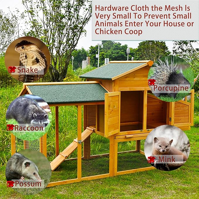 Hardware Cloth 1/4 Inch 20in X 20ft, 23 Gauge Hot Dip Galvanized Welded Cage Wire Mesh Roll, Chicken Wire Fence Roll for Snake Fences Handicraft Making Welded Fence Garden & Home