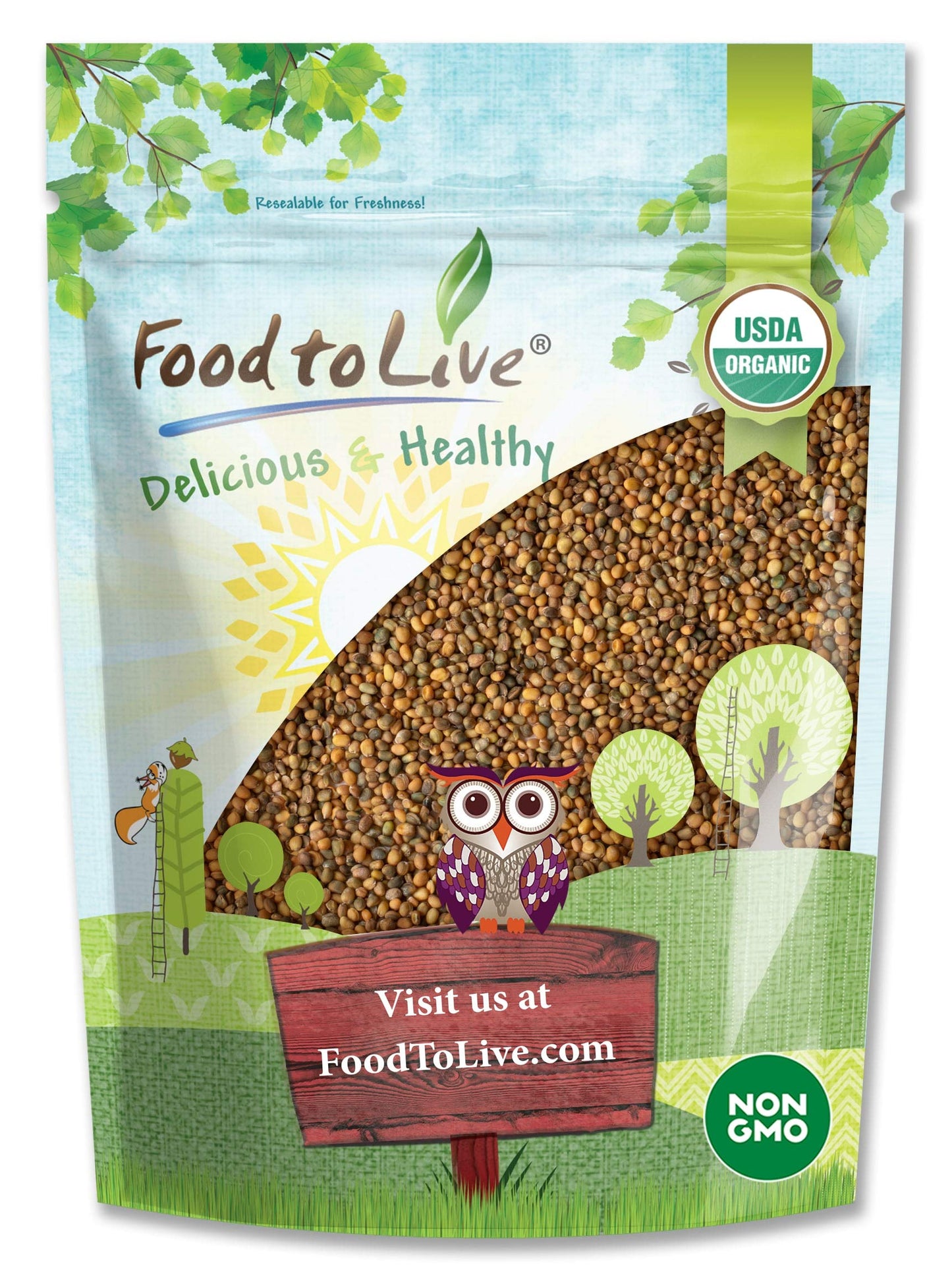 Food to Live Organic Arugula Sprouting Seeds, 4 Pounds - Non-GMO, Kosher, Great for Sprouting & Planting, High Germination Rate, Vegan Superfood, Bulk, Microgreens & Plants for Salads, San