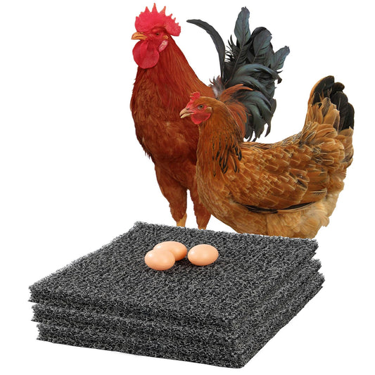 Nesting Pads for Chicken Coop Washable Plastic Nesting Box Liners Reusable Nesting Box Pads for Chicken Coop Bedding 12x12 Inchs 6 Pack Grey Hjpzrui