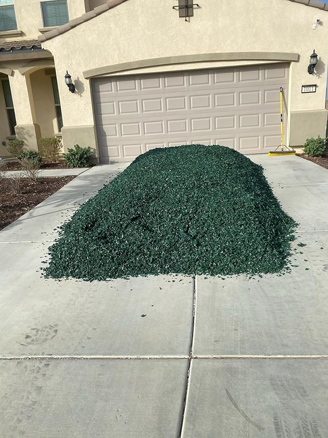 100% Wire-Free Rubber Mulch – Green, 20 lb (0.8 cu ft) | Long-Lasting, Low Maintenance, Safe for Kids & Pets – Landscaping & Playground Ground Cover