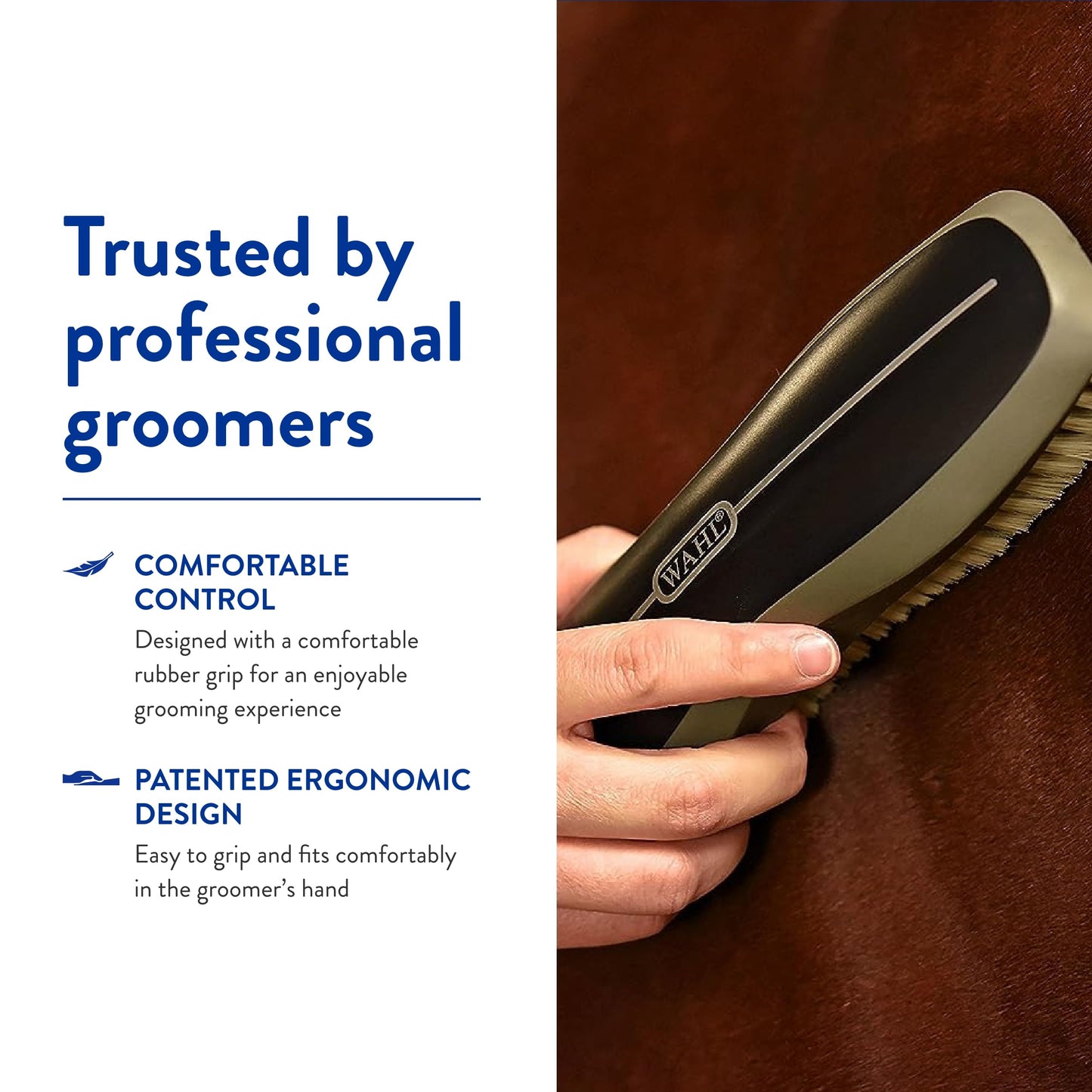WAHL Professional Animal Equine Soft Body Horse Brush - Black