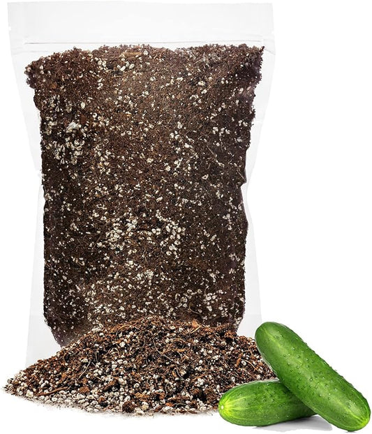 GARDENERA Premium Organic Potting Soil for Cucumbers - (1 Quart Bag)