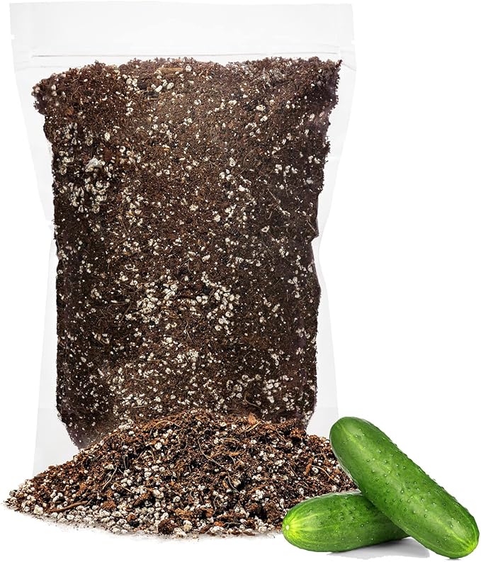 GARDENERA Premium Organic Potting Soil for Cucumbers - (3 Quart Bag)