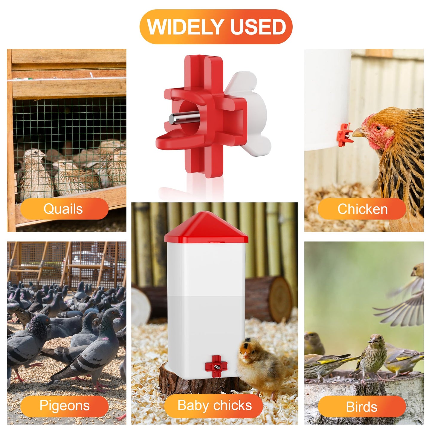 ZenxyHoC 20 Pack Chicken Waterer Nipples Horizontal Automatic Chicken Waterer with Drill