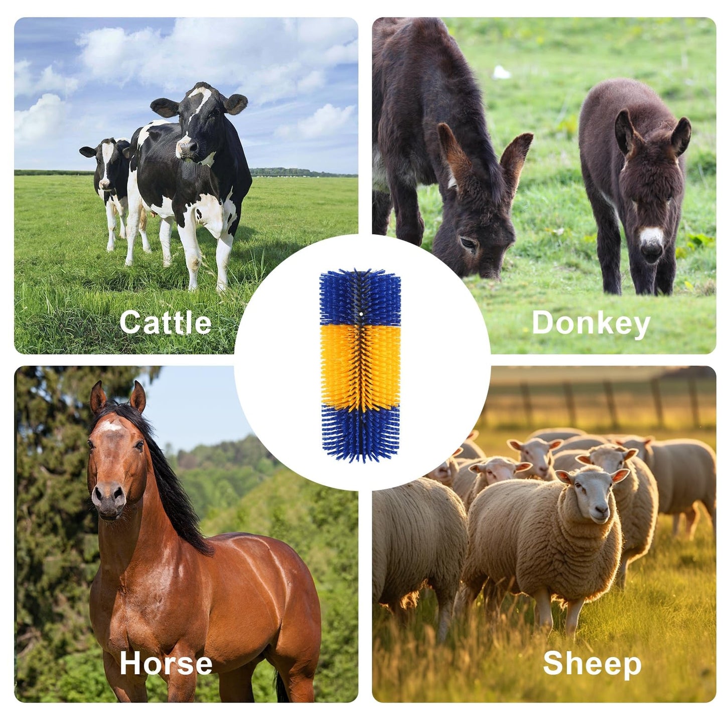 2PCS Livestock Scratching Brush, Cow, Horse, Goat, Livestock Brushes For Scratching, Horse Brush, Cow Brush, Goat Scratching Post, Animal Back Scratching