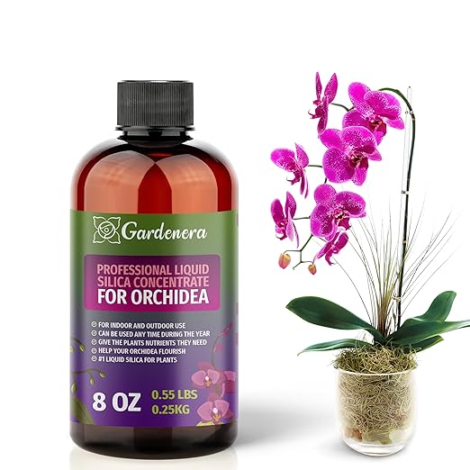 𝐏𝐑𝐄𝐌𝐈𝐔𝐌 Liquid Silica Plant Supplement - 8oz (250mL) - ORCHIDEA Plants Liquid Silica Boost Fertilizer - Stronger Stems & Healthy Leaves for Indoor & Outdoor Orchidea Plants (Makes 45 Gallons)