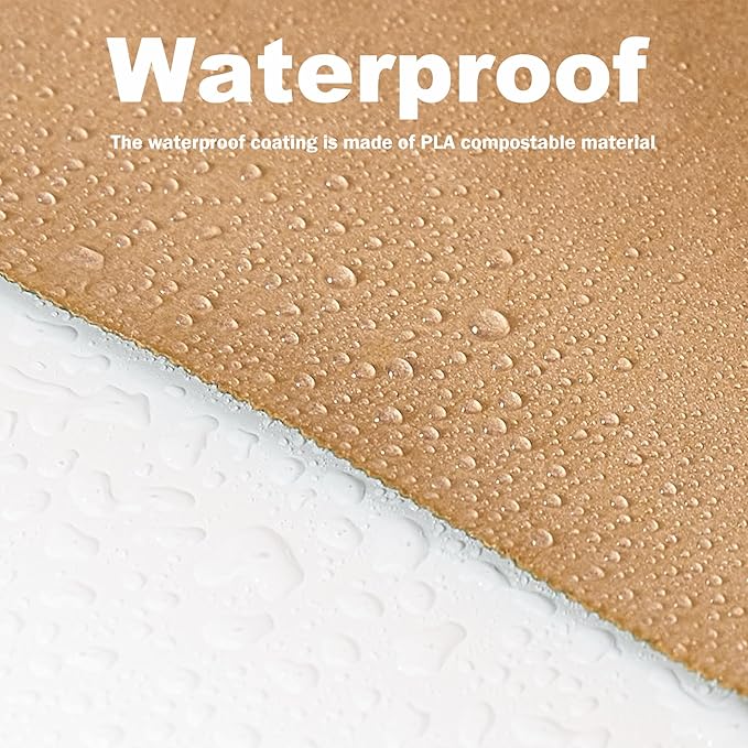 Compostable Paper Bag Leakproof Kitchen Food Waste Bag 30 Bags Waterproof Bin Liner with BPI Certified