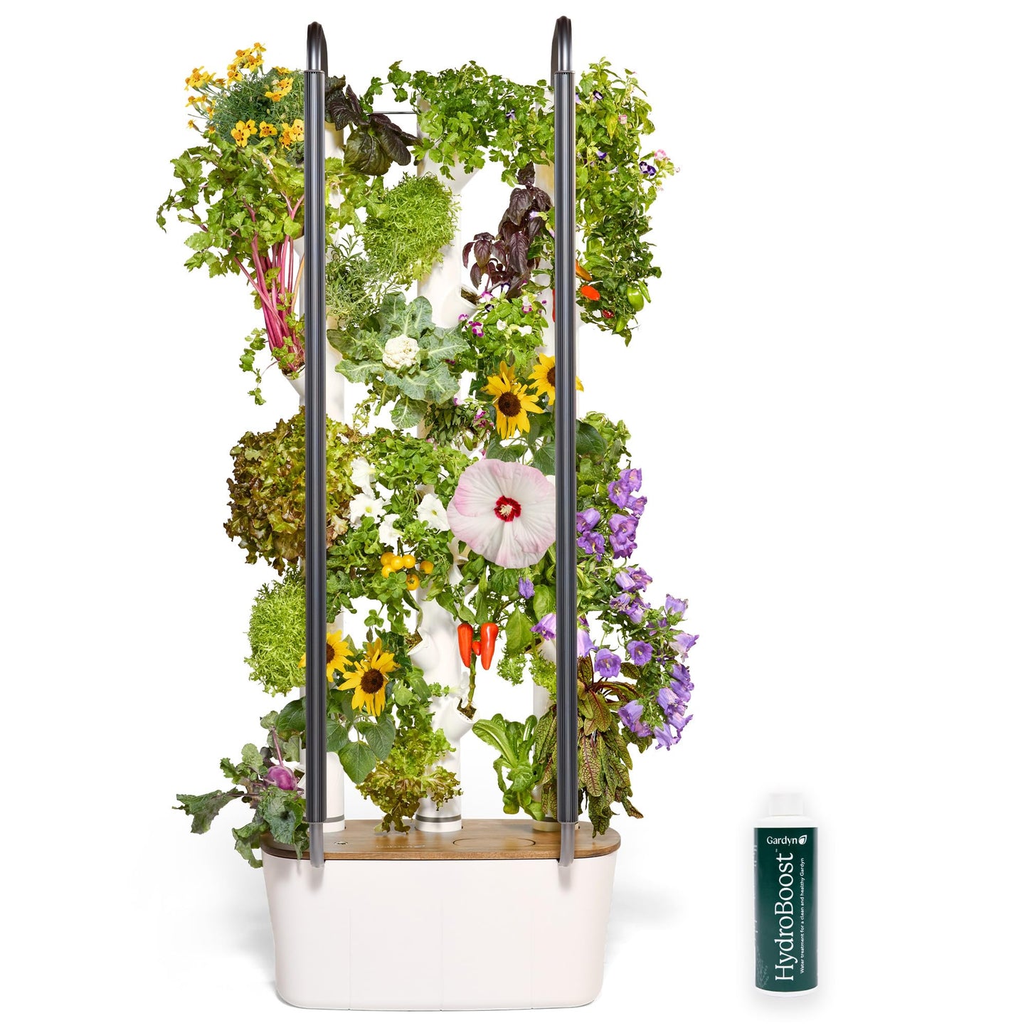 Gardyn 4.0 Bundle with Hydroponics Growing System Vertical Indoor Garden & HydroBoost (4.0 Gardyn Plus 30 Free Non-GMO Plants, LED Grow Lights, 30 Day Kelby Trial Membership & HydroBoost)