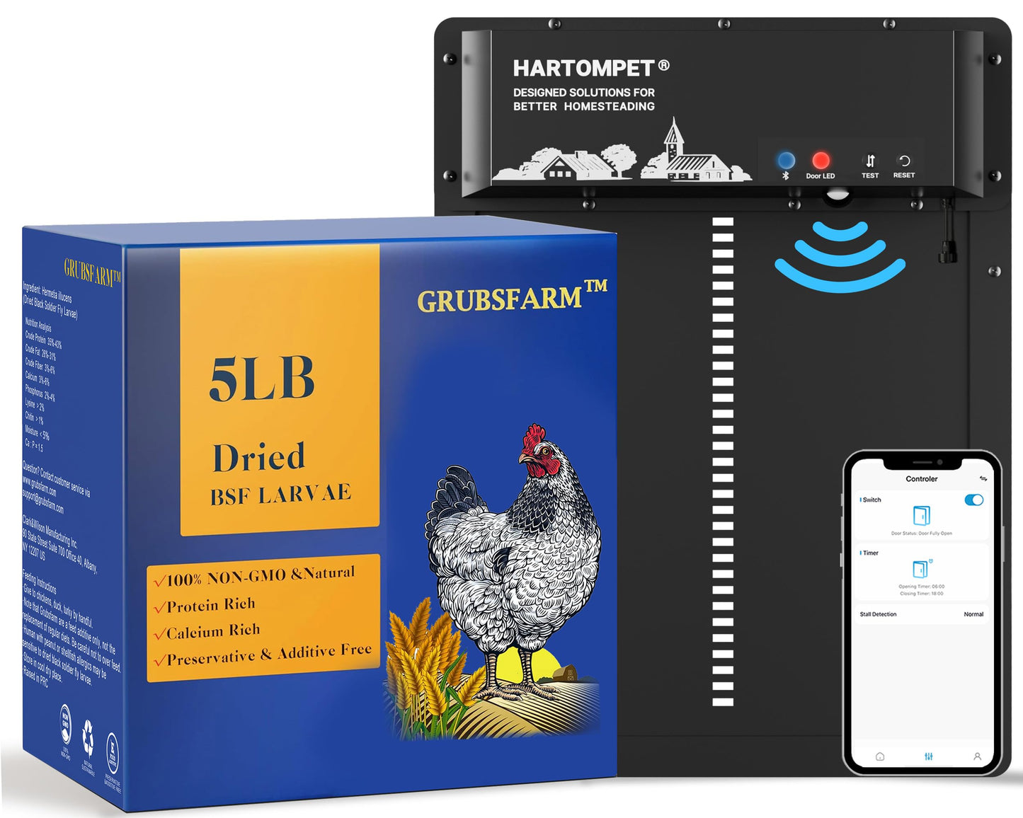 GRUBSFARM Superior to Dried Mealworms for Chickens 5lb - 85X More Calcium Than Mealworms - Non-GMO Chicken Feed - Molting Supplement - BSFL Treats for Hens, Ducks, Turkeys, Wild Birds, Quails