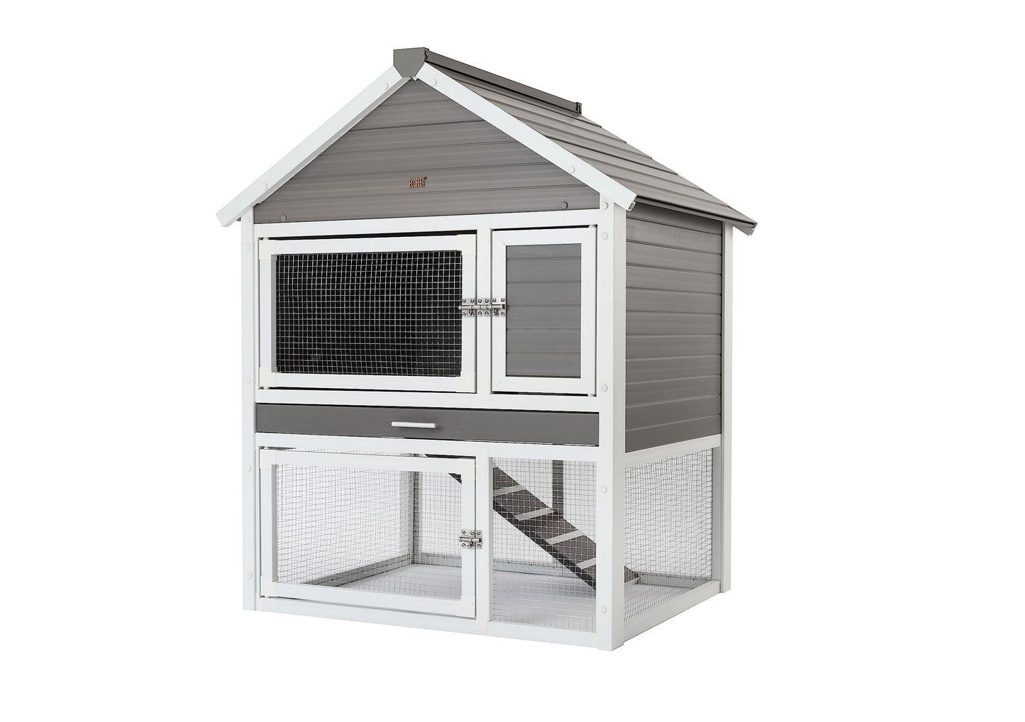 New Age Pet ECOFLEX® Huntington Outdoor Townhouse Rabbit Hutch