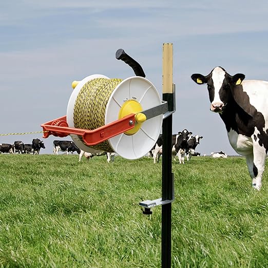 3:1 Geared Electric Fencing Reel, Electric Fence Wire Reel, with Auxiliary Winding Handle, Suitable for Building Farm Fences