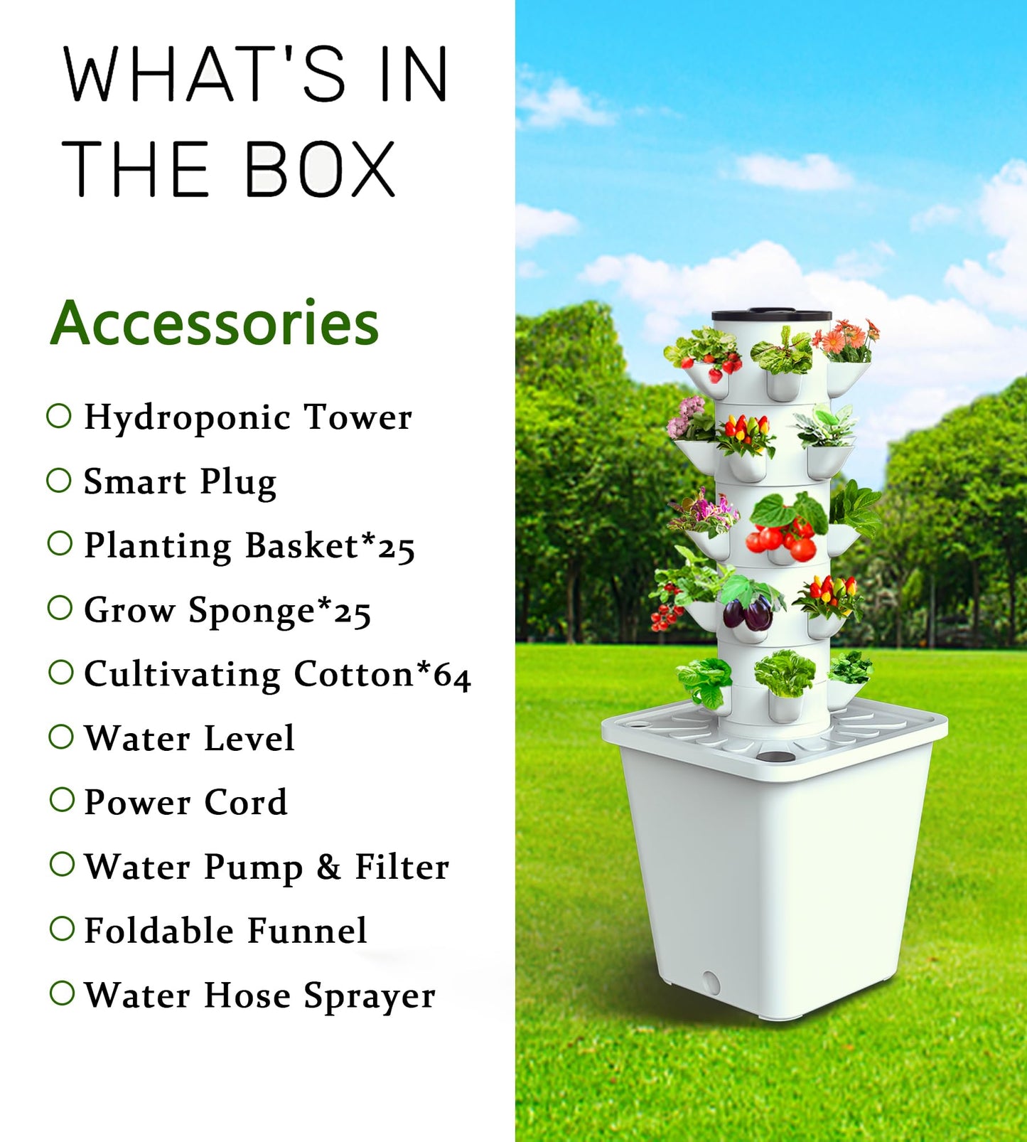 SJZX Hydroponics Growing System Kit 25 Pods & 18Pods