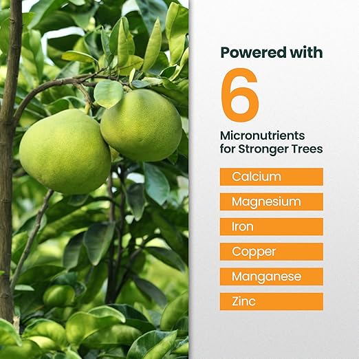 16oz Citrus Fertilizer - Makes 16 Gallons of 2-in-1 Citrus Tree Fertilizer for Lemon Trees Live Plants & More, 4-3-6 NPK Tree Food with Macronutrients + Micronutrients for Growth and Juicy Fruits