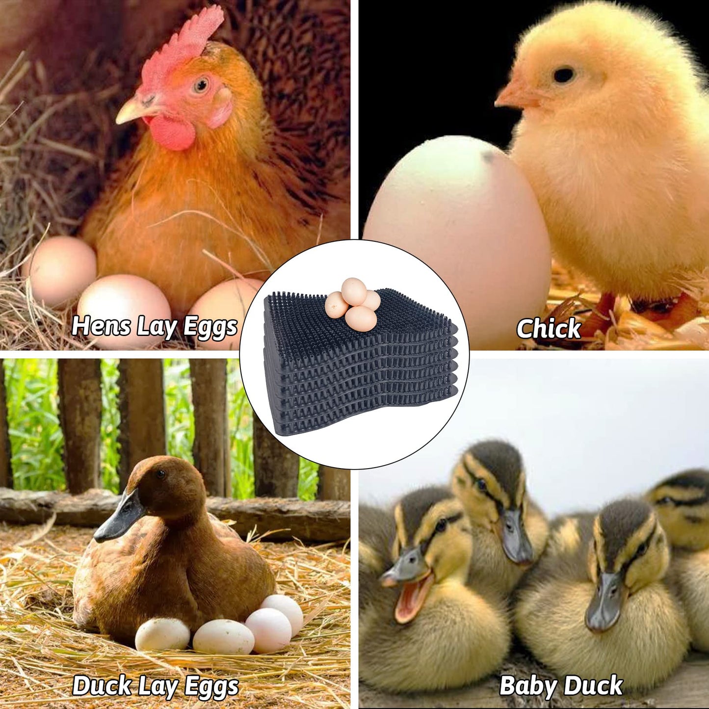 Hamiledyi Chicken Nesting Box Pads, 4PCS Washable Plastic Nesting Box Liners Chicken Bedding for Coop Reusable Egg Laying Mats Nesting Pads for Chicken Coop Poultry Nest Boxes
