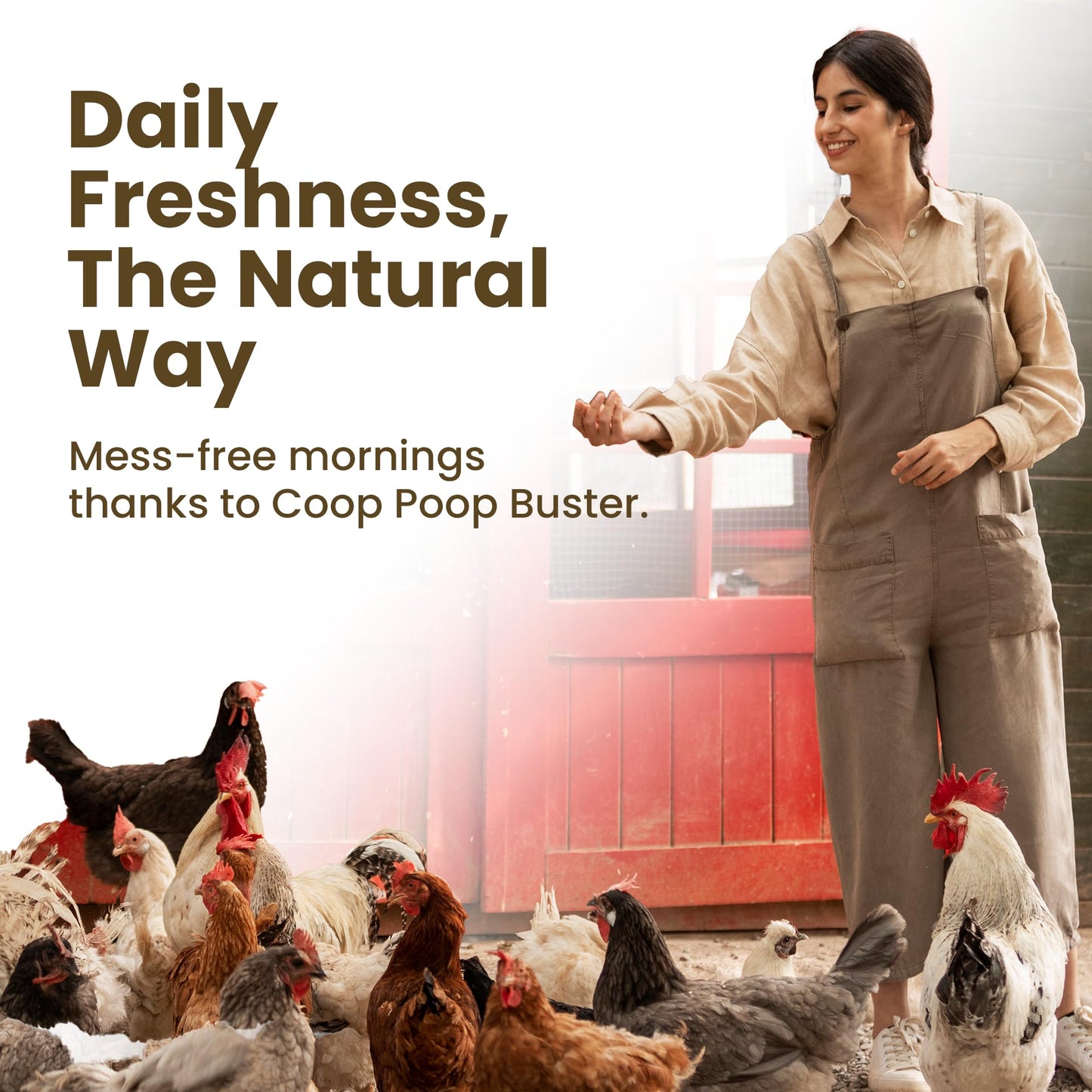 Coop Poop Buster – Chicken Coop Cleaner | 2-Gallon Mix | Natural Coop Refresher for Chickens | Safe & Effective Cleaning | Spray for Coops & Nesting, Chicks, Ducks, | 16 oz Concentrate. 2,000+ Sq Ft